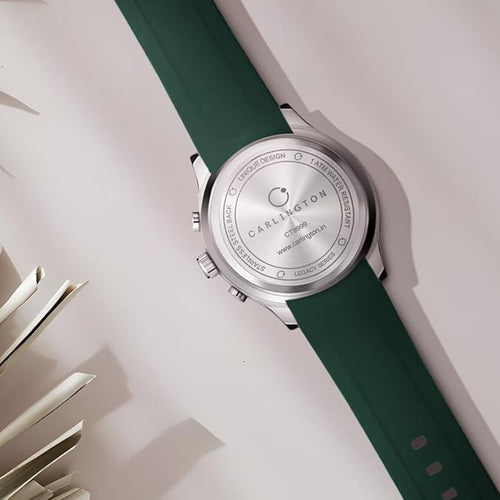 Carlington Legacy Series Analog Wrist Watches with Chronograph & Silicone Strap for Men - CT 9999