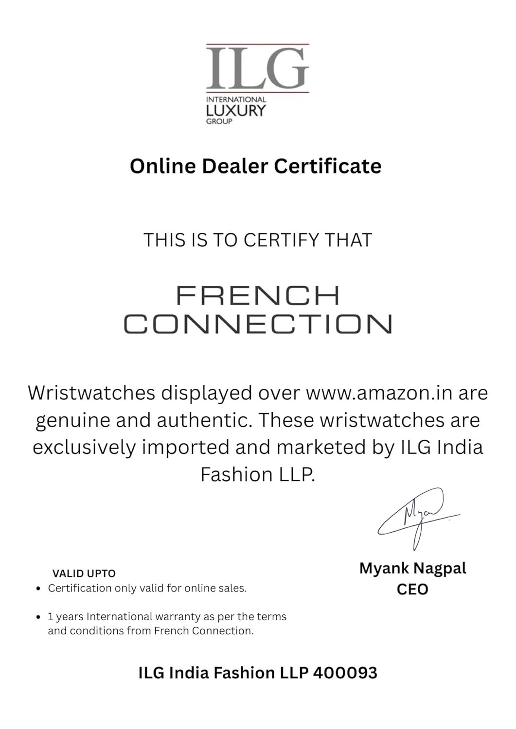 French Connection Automatic Grey Dial Men's Watch-FCA10SM