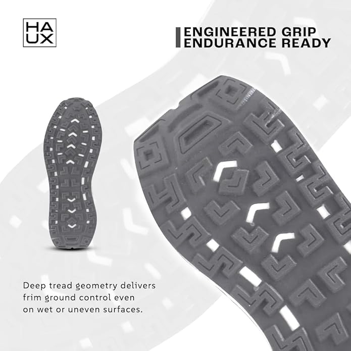 HAUX Men’s Slip-On Running Shoes | Lightweight Sports Sneakers with Memory Foam Cushioning | Walking, Gym, Jogging, Training | Ultra Comfort & Style