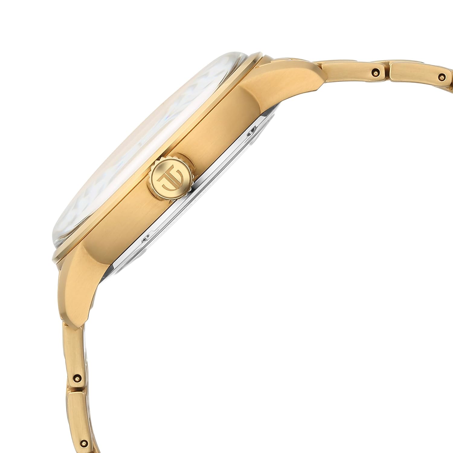 Titan Golden Heart Skeletal Automatic Analog with Silver Dial Yellow Gold Stainless Steel Strap Watch for Men - 90110YM01