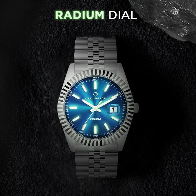 Carlington Analog Men's Watch with Stainless Steel Chain Strap, Multi-Color Dial Options, Premium Gift Watch for Men – Stylish Casual & Formal Wrist Watch - CT 8811