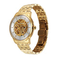 Titan Golden Heart Skeletal Automatic Analog with Silver Dial Yellow Gold Stainless Steel Strap Watch for Men - 90110YM01